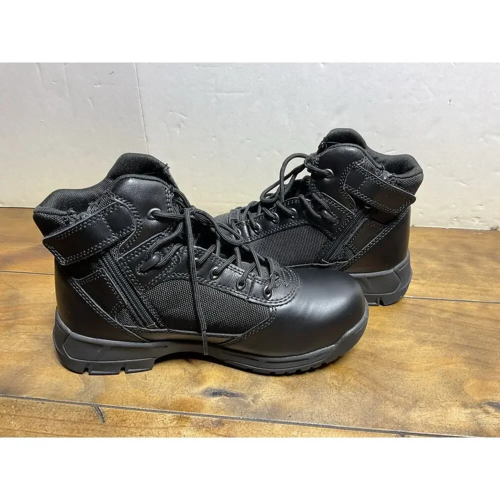 Bates Tactical Boots Mens Size 7.5 Extra Wide Black Side Zip Safety Toe E03164